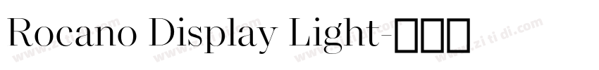 Rocano Display Light字体转换 Rocano Display Light字体转换
